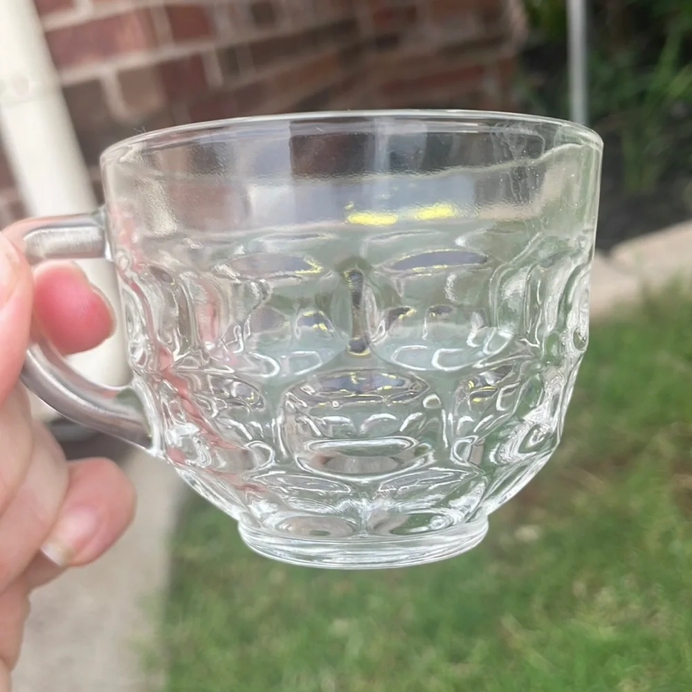 80s Federal Glass ten Cup Punch Bowl